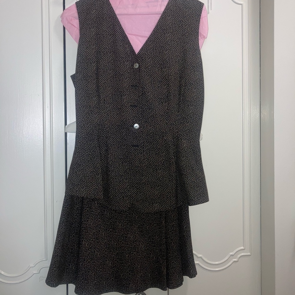 Papagallo skirt and button down vest